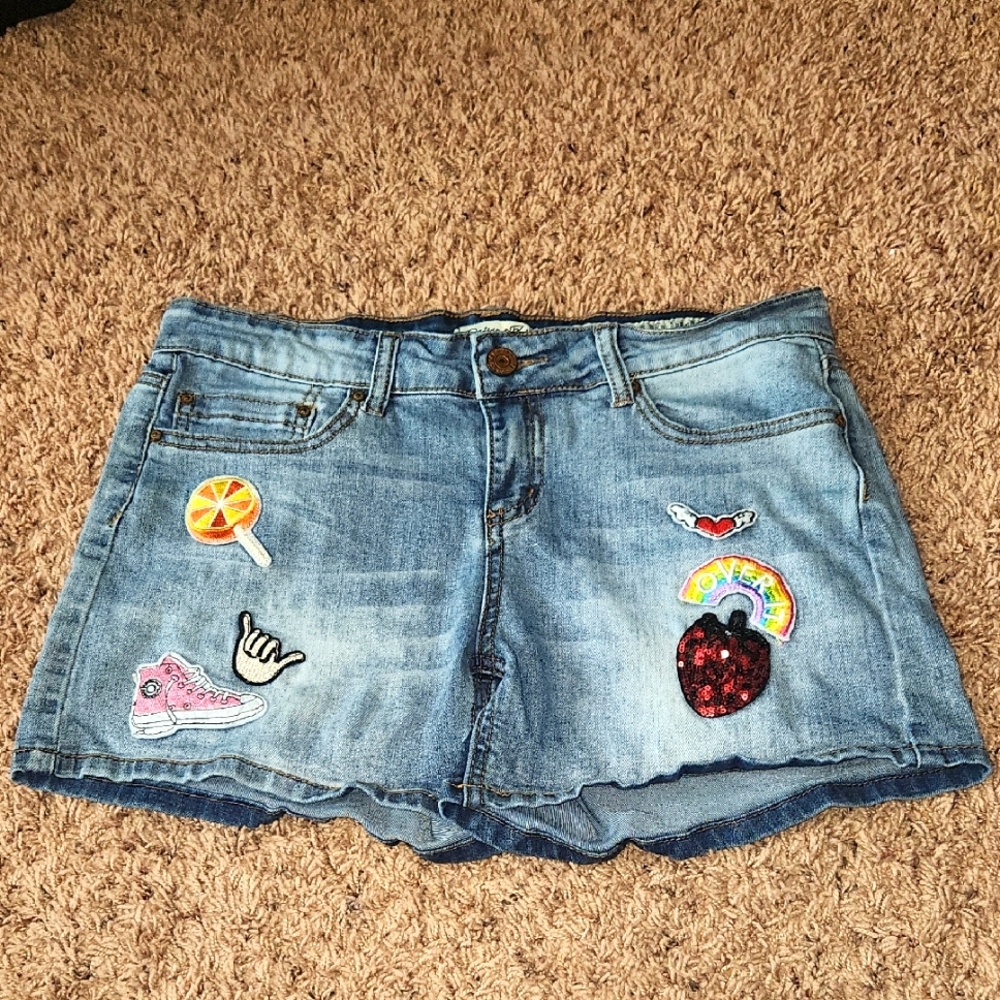 Indigo Rein - Juniors- Embellished Denim Shorts - Size 9